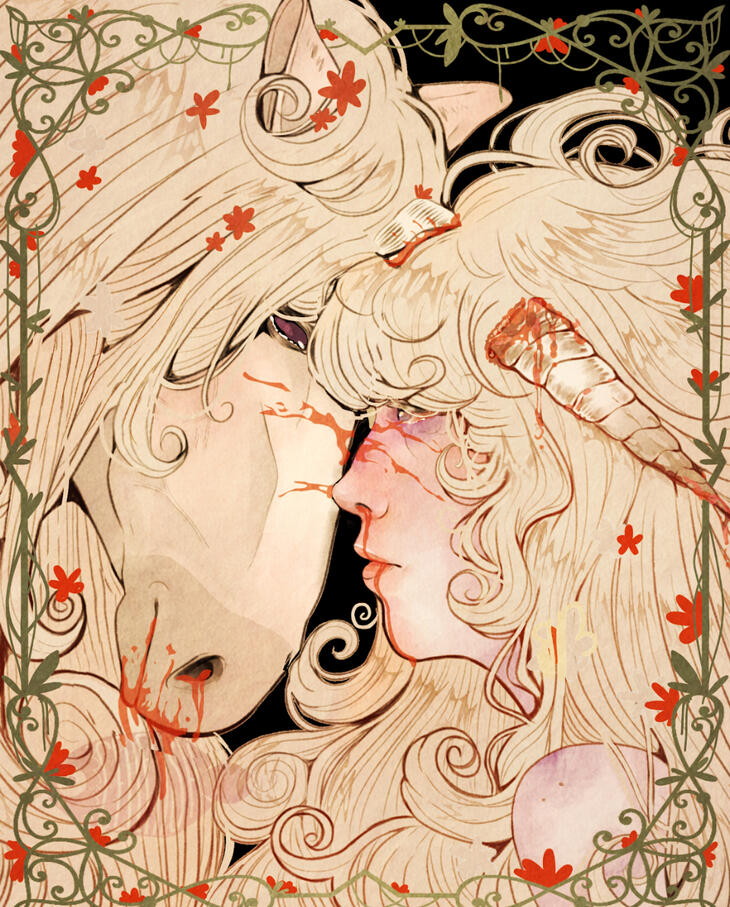 Bust + 2 Fully Shaded Characters + No Background + Boarder = $45